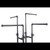 Heavy Duty Pipeline Adjustable, 4 Way Rack, Plumbing Pipe Clothes Rack