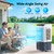 VAGKRI Evaporative Air Cooler Portable Swamp Cooler, Outdoor Air Conditioners 3-IN-1 Cooling Fan with Remote Control Water Self-filling, 24H Time