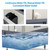 58" Evaporative Air Cooler with 36 Gal Water Tank, 5 Ice Box, 120° Oscillation, Portable Air Conditioner with 3 Speeds, Outdoor Cooling Fan for Garage