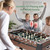 54" Foosball Table Full Size with 2 Balls, Wood Football Table, Arcade Soccer Table Game for Kids Adults, Game Room, Home, Office