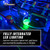 Atomic Azure LED Foosball Table – Light Up Arcade Style Table with In-Rail LED Lighting, 47” x 27” Playfield