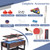 RAYKEEP 54" 4-in-1 Indoor and Outdoor Arcade Sports Table - Air Hockey, Billiards, Foosball, Ping Pong for Home, Game Room