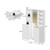 ECACAD 63" H Makeup Vanity Desk with Full Length Lighted Mirror, Large Vanity Table with 8 Drawers & 8 Open Shelves