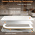 70"x32" LED Full Body, Free Standing Lighted Floor Mirror, Wall Mounted Hanging Mirror for Bedroom, Salon, 3-Color Lighting, Tempered Glass(Gold