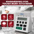 Digital 4 Channel Commercial Kitchen Timer - Battery Operated Digital Countdown Timer for Kitchen
