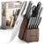 FIKSHOT 14 Pieces Knife Block Set German Stainless Steel with Block