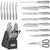 Cuisinart C77SS-15PG 15pc German Stainless Steel Hollow Handle Cutlery Block Set