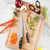 Martha Stewart Greeley 14 pc Triple- Riveted Cutlery Knife Acacia Wood Block Set