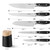 6-Piece Knife Block Sets，Stainless Steel Kitchen Knife Set with Block