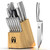 14-Piece Knife Set with Natural Wood Block