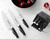 BRODARK Kitchen Knife Set with Block and Sharpener