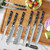 MDHAND Chef Knife Set with Roll Bag, 9PCS Professional Knife Set