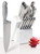 Styled Settings Stainless Steel Knife Set with Built In Sharpener