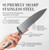 Styled Settings Stainless Steel Knife Set with Built In Sharpener