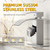 Ryuwanku Bathroom Faucet Brushed Nickel Modern Waterfall Bathroom Sink Faucet