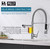 Fapully Chrome Faucet for Kitchen Sink