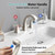 3-Hole Bathroom Sink Faucet - SR SUN RISE NSF Certified 8-inch Brushed Nickel Faucets