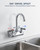 Commercial Sink Faucet Wall Mount 4" Center Hand Sink Faucet
