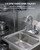 Commercial Sink Faucet Wall Mount 4" Center Hand Sink Faucet