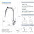 KIBI Circular Kitchen Faucet with Pull Down Sprayer