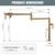Brass Folding Pot Filler Faucet, Gold Kitchen Faucet