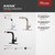 Pfister Arkitek Kitchen Faucet with Pull Down Sprayer, Single Handle High Arc Stainless Steel Sink Faucet, Advanced Docking Technology, 1 or 3 Hole Installation LG534LPMS
