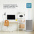 3.2 Cu.Ft. Mini Fridge with Freezer - Single Door Compact Refrigerator with Glass Shelves for Homes