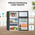 Kismile 2.5 Cu.Ft Mini Fridge with Freezer, Double Door Compact Refrigerator