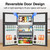 Kismile 2.5 Cu.Ft Mini Fridge with Freezer, Double Door Compact Refrigerator