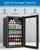 3.2 Cu.Ft Mini Fridge with Glass Door - 126 Can Beverage Refrigerator Cooler