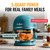 Non Toxic Air Fryer™ Pro | 9-in-1 Glass Air Fryer | Self-Cleaning | 5 Quart | Rotisserie and Tumbler | 400F Vortex For Even Cooking, BPA-Free Teflon Free, Recrisp, Roast, Bake, Sage