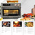 VAL CUCINA Infrared Heating Air Fryer Toaster Oven, Extra Large Countertop Convection Oven 10-in-1 Combo, 6-Slice Toast, Enamel Baking Pan Easy Clean with Recipe Book, Black Matte Stainless Steel
