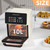 AboveMoon 10L Large Xl Pro Air Fryer Oven With Grill Combo For Kitchen Countertop Use,12 in 1 Smart Convection Ovens,AirFryer With Glass View Window,Nonstick Basket,Fryer Liners,Removable Door-White