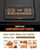Behome Indoor Pizza Oven & Air Fryer, 6.5 QT Family Size with Pizza Stone, 9 Cooking Preset with Viewing Window &Light, 105°F-450°F Adjustable for Air Fry, Roast, Bake, Dehydrate, Fries, 1700W, Black