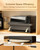 Behome Indoor Pizza Oven & Air Fryer, 6.5 QT Family Size with Pizza Stone, 9 Cooking Preset with Viewing Window &Light, 105°F-450°F Adjustable for Air Fry, Roast, Bake, Dehydrate, Fries, 1700W, Black