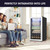 126 Can Mini Fridge with Glass Door for Soda Beer or Wine, Beverage Cooler for Home