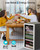 Feelfunn 3.2 Cu.Ft Mini Fridge with Glass Door