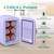 CROWNFUL Mini Fridge, 4 Liter/6 Can Portable Cooler and Warmer Personal Refrigerator for Skin Care