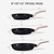 CAROTE Non Stick Frying Pan Skillet Set, Omelet Pan, Healthy Non Toxic Granite Chef Pan