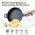 SENSARTE Nonstick Frying Pan Skillet with Lid, 12 Inch Large Deep Frying Pan, 5 Qt Non Stick