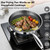 Non Stick Frying Pans, 12-inch with Lid, Hybrid Frying Pans Nonstick Stainless Steel