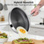 Non Stick Frying Pans, 12-inch with Lid, Hybrid Frying Pans Nonstick Stainless Steel