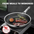 Non Stick Frying Pans 12 inch, Hybrid Improved Version Frying Pans Nonstick with Lid