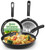 3 Piece Omelette Pan Skillet Set, Nonstick Frying Pans with Induction Bottom, 8, 9.5 & 11 Inches