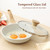 Nonstick Ceramic Frying Pan with Lid 8/9.5/10/11/12.5 Inch Omelet Pan Skillet