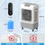 3 in 1 Evaporative Swamp Cooler with Remote, Hoseless Ventless Fan Ac Unit, 7H Timer, 8 Gal Water Tank, 4 Ice Box for Garage