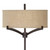 Mid Century Floor Lamp Standing 62" Tall Deep Bronze Metal Tan Burlap Drum Shade for Living Room