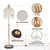 63" H*16" W Gold Luxury Raindrop Crystal Floor Light, Vintage Style Standing Floor Lamps for Living Room, Bedroom