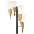 Mid Century Modern Tree Floor Lamp 71" Tall Black Warm Gold Metal 4-Light Frosted Glass Cone Shades Decor for Living Room