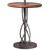 Industrial Modern Floor Lamps Standing with Tray Table 63 1/2" Tall Set of 2 Dark Rust Iron Twist Walnut Wood Linen Bell Shades for Cottage